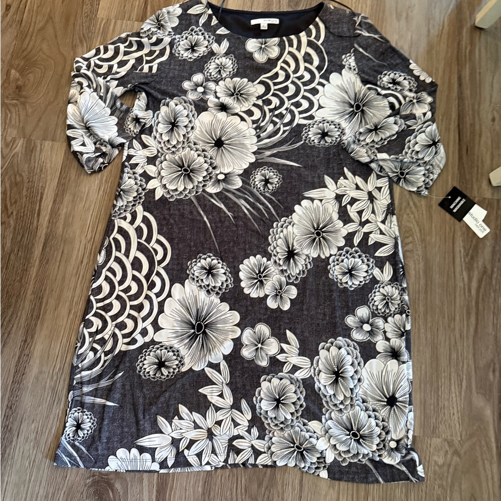 Studio One Black and White Floral Dress
